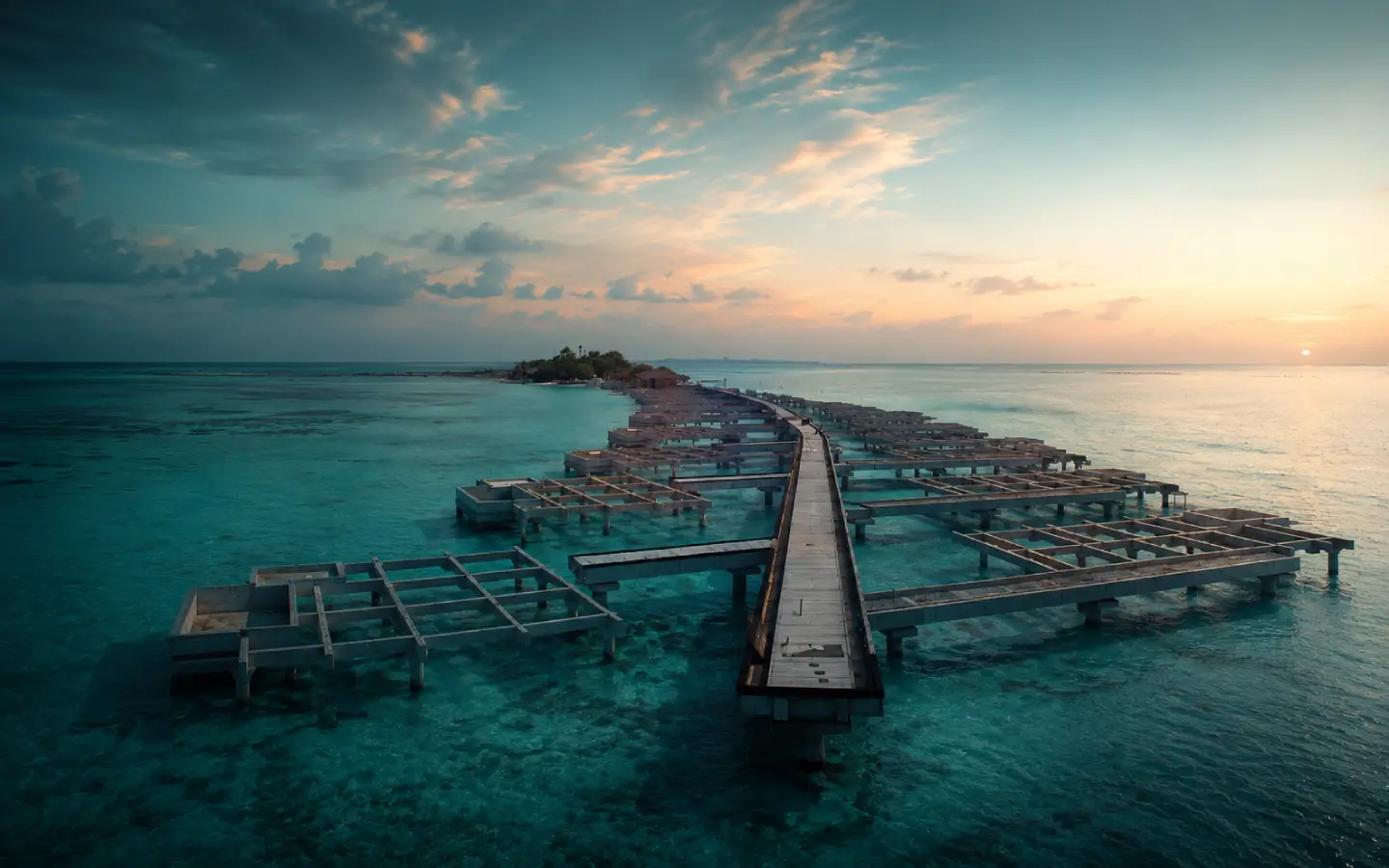 Marine construction in the Maldives