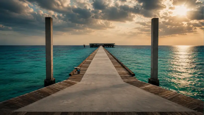 Rangali Bridge precast concrete construction Ari Atoll