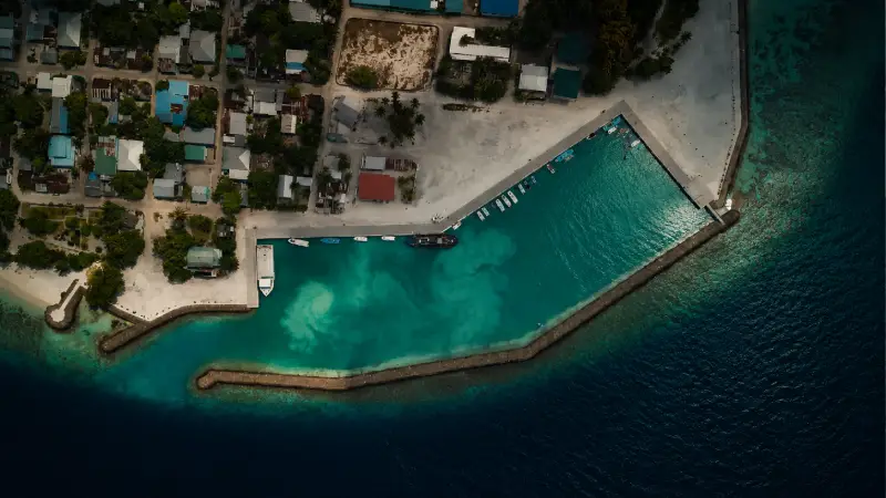 Kihadhoo Harbour construction Baa Atoll